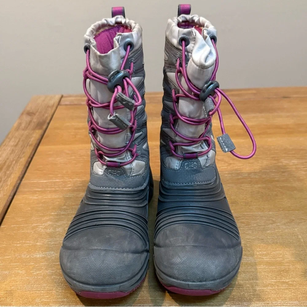 Merrell Kids‎ Quest Lite 3.0 Jr Waterproof Winter Snow Boots Gray/Pink Sz 2